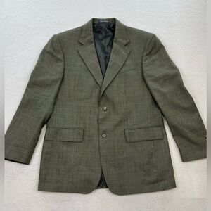 Oscar de la Renta Men’s Sport Coat Blazer Plaid Wool Size 41R